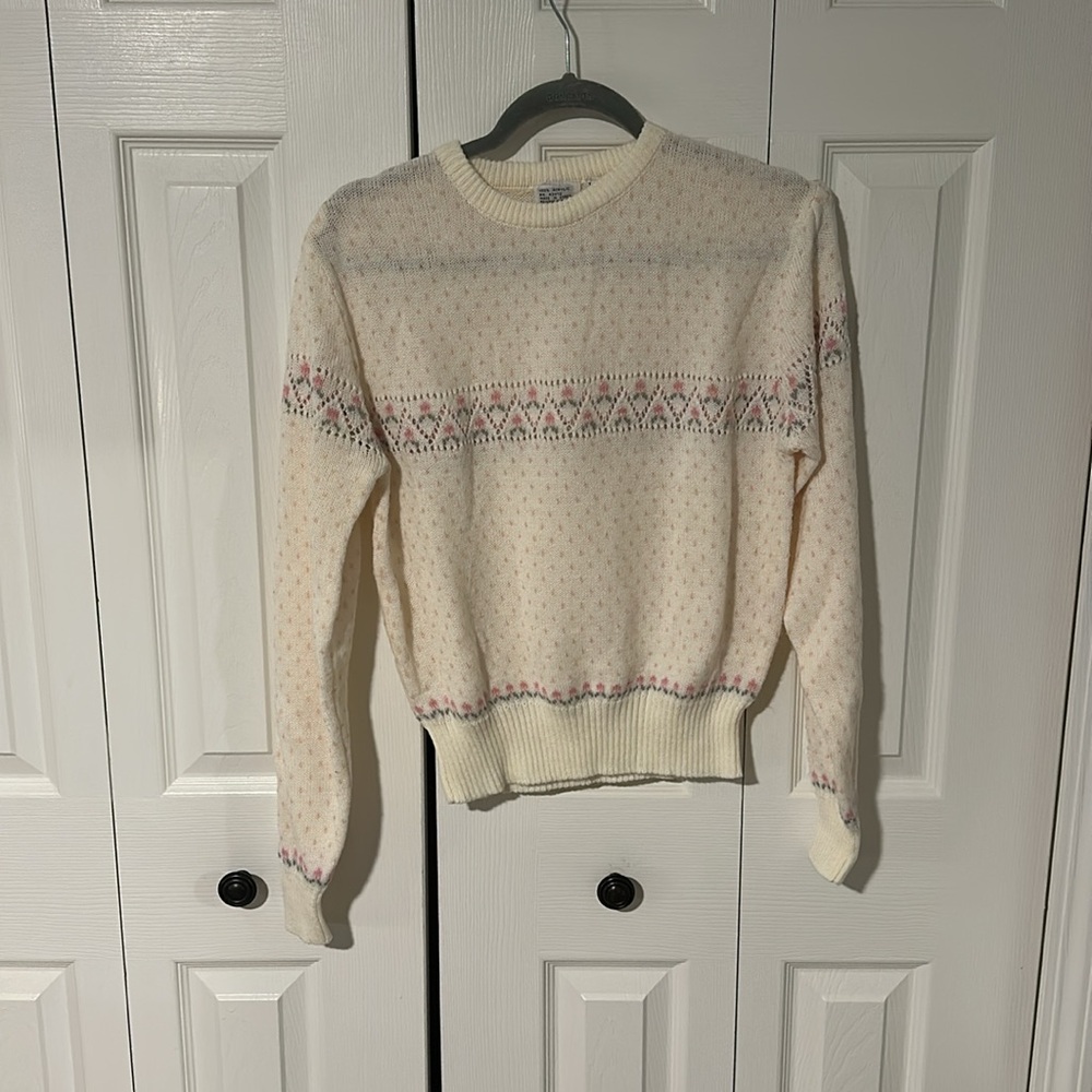 Vintage 70’s 80’s sweet floral sweater - Picture 4 of 7
